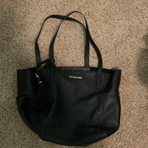Michael Kors black leather purse handbag